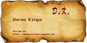 Deres Kinga névjegykártya